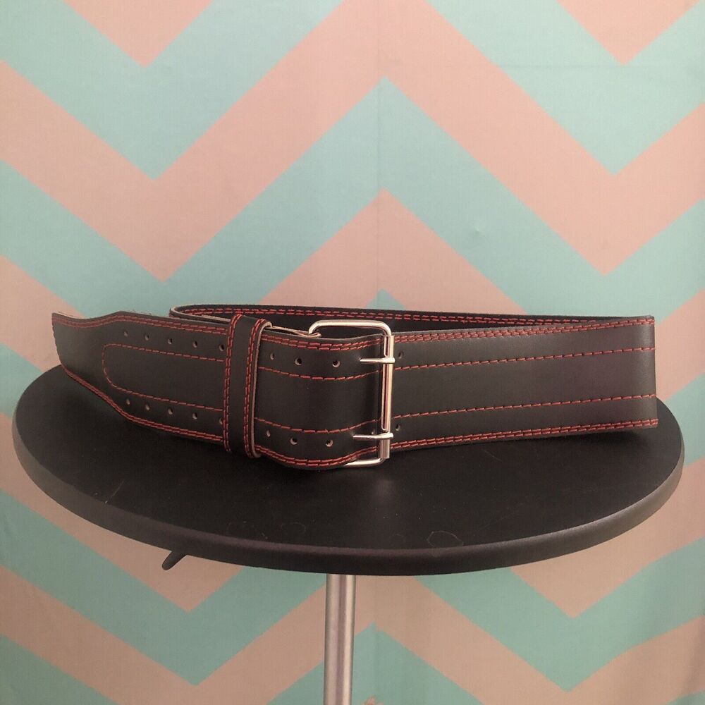 Dark Iron Fitness Weightlifting Belt Mens XL Leather Powerlifting Gym Belt